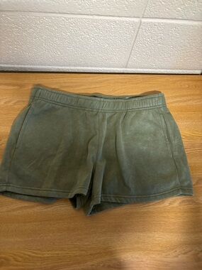 Olive Green Women's Casual Lounge Shorts